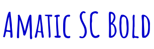 Amatic SC Bold 字体